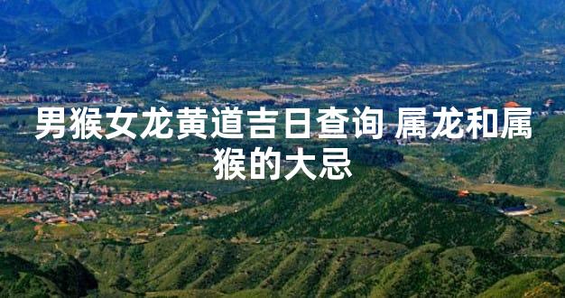 男猴女龙黄道吉日查询 属龙和属猴的大忌